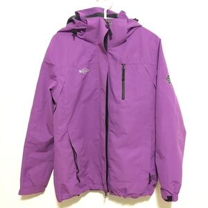 Wantdo Outdoor Jacket With Hood Size Small Purple and Black